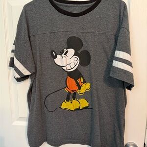 Disney Gray Mickey Mouse Short Sleeve Tee
